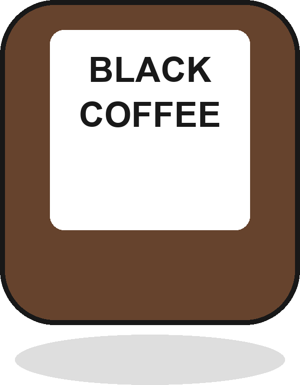 Black coffee can