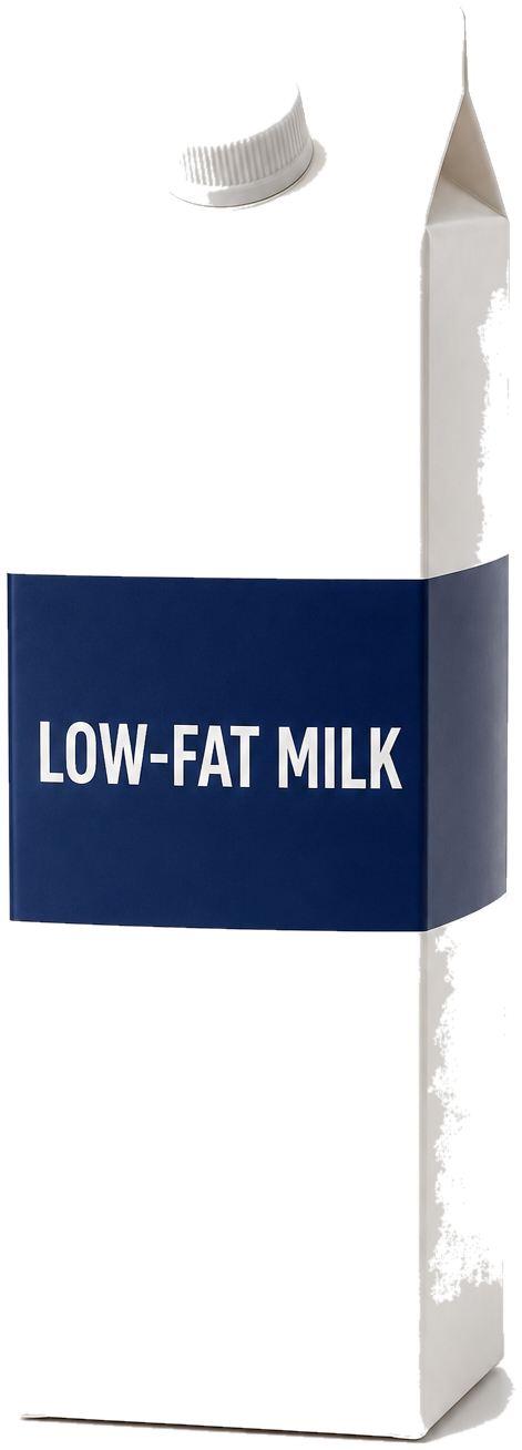 Low-fat milk can