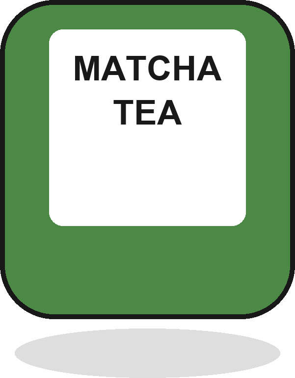 Matcha tea can