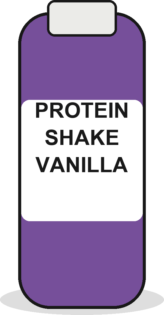 Protein shake vanilla can