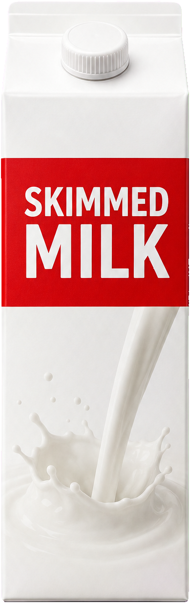 Skimmed milk can