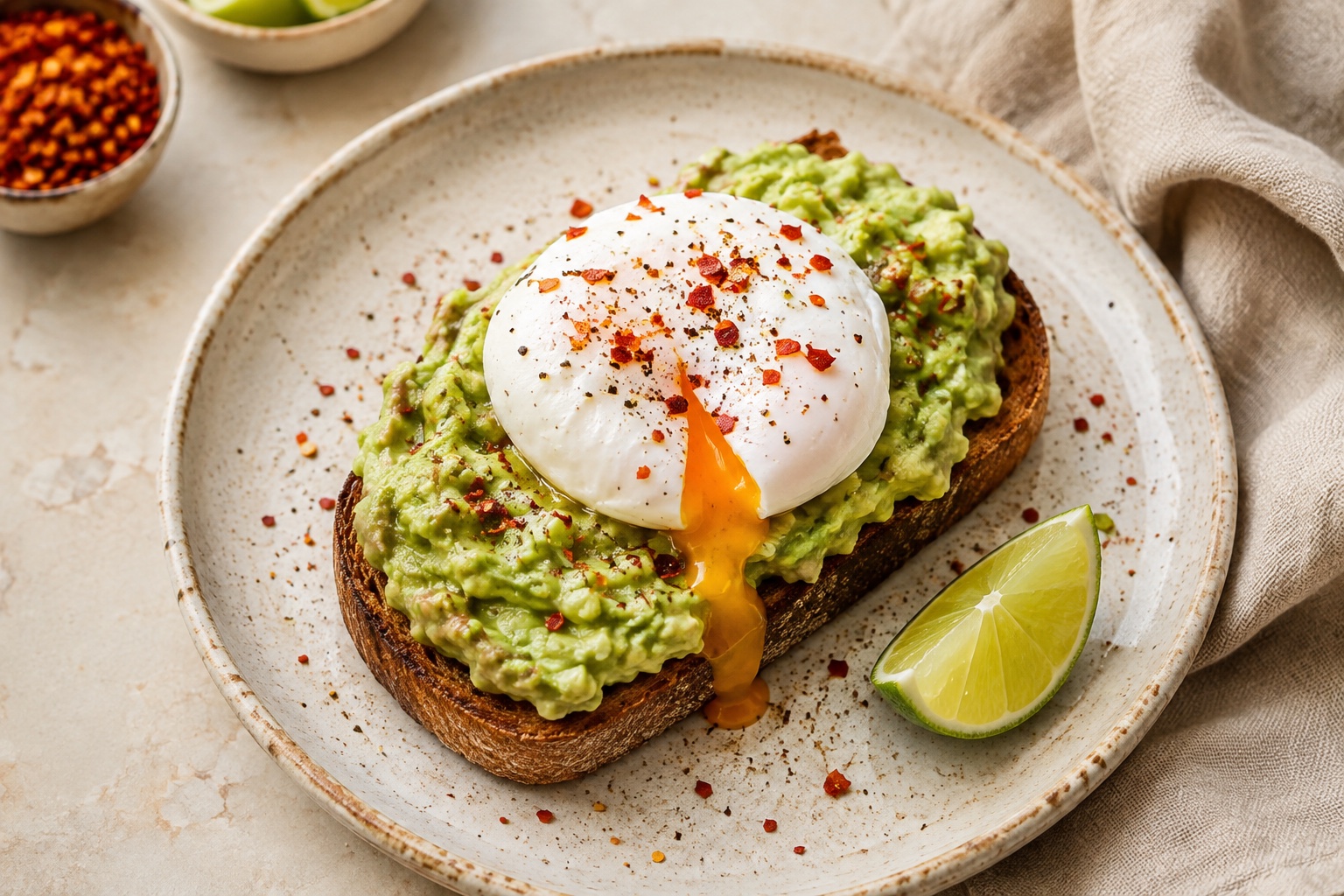Smashed avocado toast